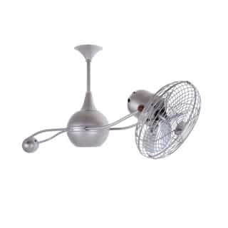 Matthews Fan 39-in 55W Brisa 2000 Ceiling Fan, AC, 3-Speed, 3-Metal Blades, Damp, Brushed Nickel