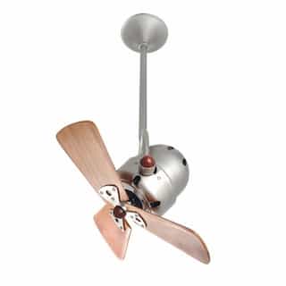 Matthews Fan 16-in 47W Bianca Direcional Ceiling Fan, AC, 3-Speed, 3-Wood Blade, Damp, Brushed Nickel