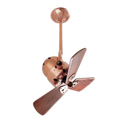 16-in 47W Bianca Direcional Ceiling Fan, AC, 3-Speed, 3-Wood Blades, Brushed Copper