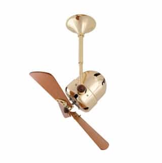 16-in 47W Bianca Direcional Ceiling Fan, AC, 3-Speed, 3-Wood Blades, Gold