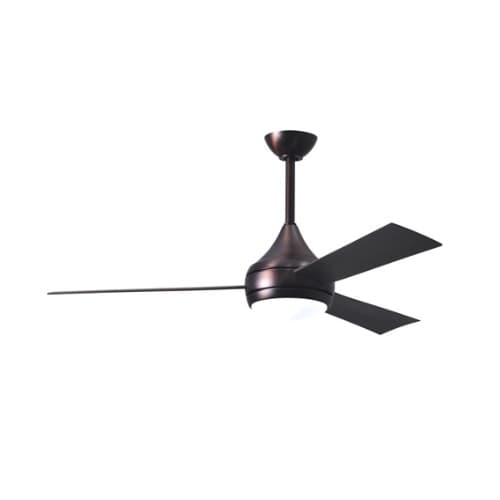 52-in 58W Donaire Ceiling Fan w/Remote, AC, 3-Speed, 3-Bronze Blades, Brushed Bronze