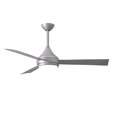 Matthews Fan 52-in 58W Donaire Ceiling Fan w/Remote, AC, 3-Speed, 3-Stainless Blade, Brushed Stainless