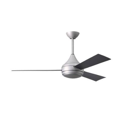 52-in 58W Donaire Ceiling Fan w/Remote, AC, 3-Speed, 3-Bronze Blades, Brushed Stainless