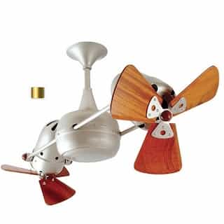 36-in 74W Duplo Dinamico Ceiling Fan, AC, 3-Speed, 6-Wood Blades, Brushed Brass