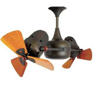 36-in 74W Duplo Dinamico Ceiling Fan, AC, 3-Speed, 6-Wood Blades, Bronze