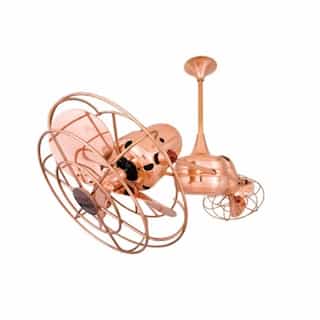 39-in 103W Duplo Dinamico Ceiling Fan, AC, 3-Speed, 6-Metal Blades, Polished Copper