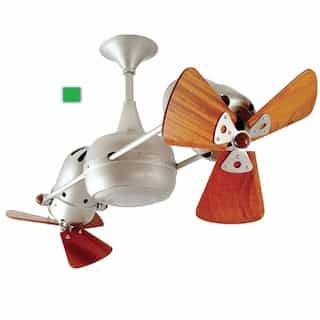 36-in 74W Duplo Dinamico Ceiling Fan, AC, 3-Speed, 6-Wood Blades, Green