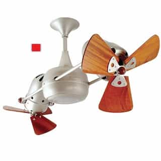 36-in 74W Duplo Dinamico Ceiling Fan, AC, 3-Speed, 6-Wood Blades, Red