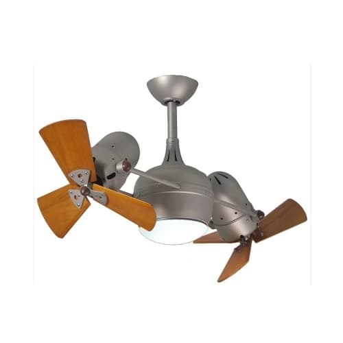 41-in 101W Dagny Ceiling Fan w/Light Kit, AC, 3-Speed, 6-Wood Blades, Brushed Nickel