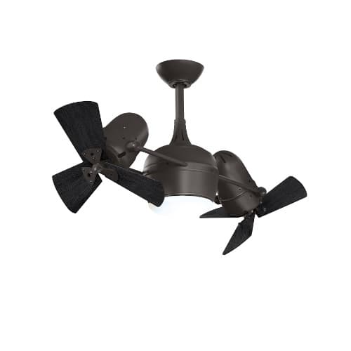Matthews Fan 41-in 87W Dagny LK Rotational Fan w/ LED Light Kit , AC, 3-Speed, 3-Black Blades, Bronze