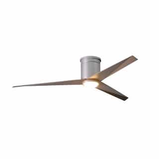 56-in 35W Eliza-HLK Ceiling Fan w/Light, DC, 6-Speed, 3-Gray Ash Blade, Brushed Nickel