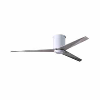 56-in 35W Eliza-HLK Ceiling Fan w/Light, DC, 6-Speed, 3-Barn Wood Blade, Gloss White