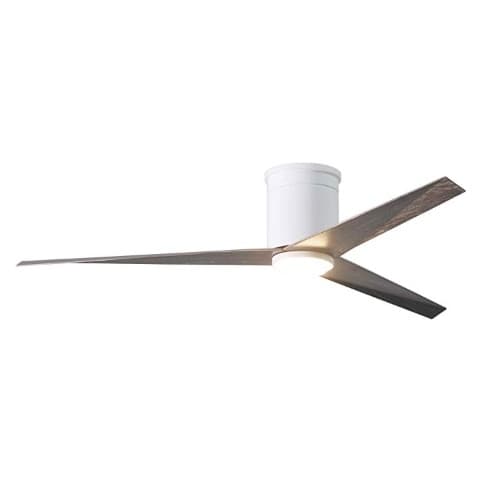 56-in 35W Eliza-HLK Ceiling Fan w/Light, DC, 6-Speed, 3-Old Oak Blade, Gloss White