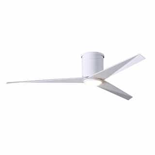 56-in 35W Eliza-HLK Ceiling Fan w/Light, DC, 6-Speed, 3-Gloss White Blade, Gloss White