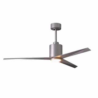 56-in 31W Eliza-LK Ceiling Fan w/Light, DC, 6-Speed, 3-Barn Wood Blades, Brushed Nickel