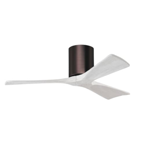 42-in 32W Irene Ceiling Fan w/ LED Light Kit, DC, 6-Speed, 5-White Blades, Brass