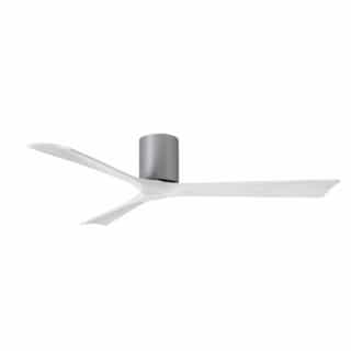 60-in 32W Irene Ceiling Fan, DC, 6-Speed, 3-White Blades, Brushed Nickel