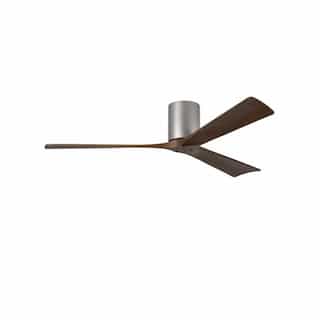 Matthews Fan 42-in 17W Irene-3H Ceiling Fan w/Remote, DC, 6-Speed, 3-Walnut Blades, Brushed Nickel