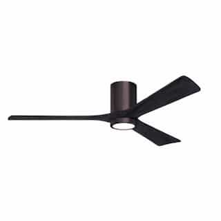 60-in 30W Irene-3H Ceiling Fan w/ Light Kit, Black Blades, Bronze