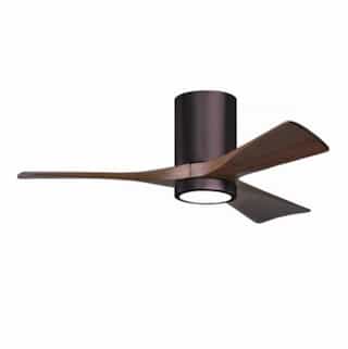 42-in 17W Irene-3H Ceiling Fan w/ Light Kit, Walnut Blades, Bronze
