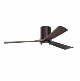 60-in 30W Irene-3H Ceiling Fan w/ Light Kit, Walnut Blades, Bronze