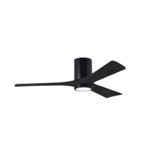 52-in 32W Irene LK Ceiling Fan w/ LED Light Kit, DC, 6-Speed, 3-Black Blades, Black