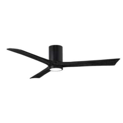 60-in 30W Irene LK Ceiling Fan w/ LED Light Kit, DC, 6-Speed, 3-Black Blades, Black