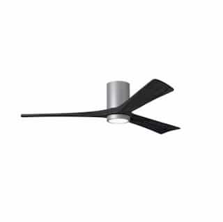 Matthews Fan 60-in 30W Irene LK Ceiling Fan w/ LED Light Kit, DC, 6-Speed, 3-Black Blades, Nickel