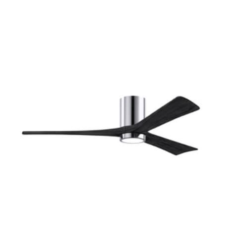 60-in 30W Irene LK Ceiling Fan w/ LED Light Kit, DC, 6-Speed, 3-Black Blades, Chrome