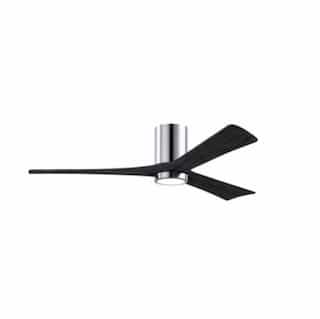Matthews Fan 60-in 30W Irene LK Ceiling Fan w/ LED Light Kit, DC, 6-Speed, 3-Black Blades, Chrome