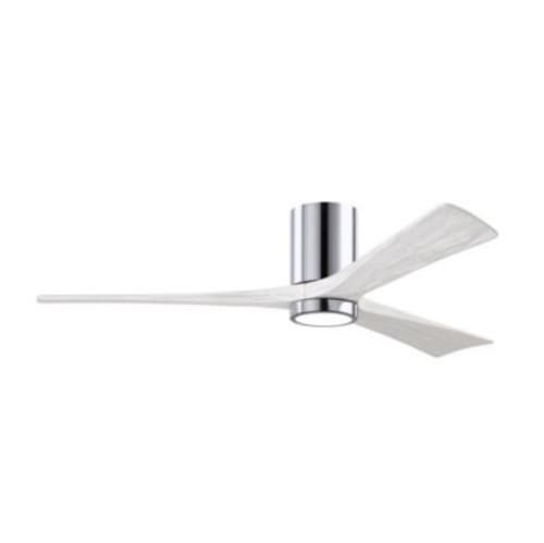 52-in 32W Irene LK Ceiling Fan w/ LED Light Kit, DC, 6-Speed, 3-White Blades, Chrome