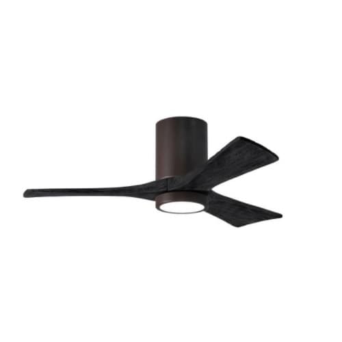 42-in 17W Irene LK Ceiling Fan w/ LED Light Kit, DC, 6-Speed, 3-Black Blades, Bronze