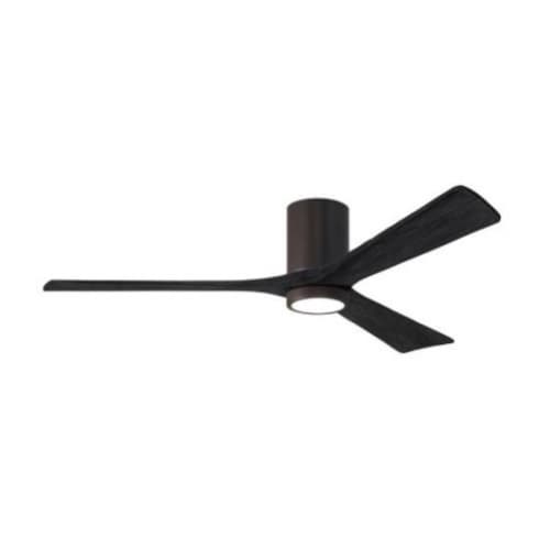 52-in 32W Irene LK Ceiling Fan w/ LED Light Kit, DC, 6-Speed, 3-Black Blades, Bronze