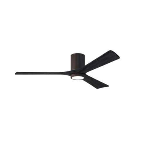 60-in 30W Irene LK Ceiling Fan w/ LED Light Kit, DC, 6-Speed, 3-Black Blades, Bronze