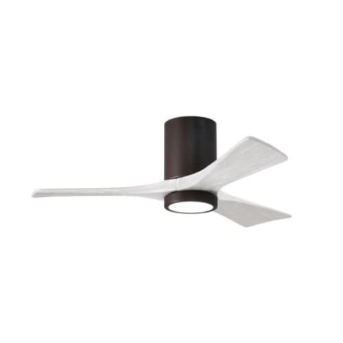 42-in 17W Irene LK Ceiling Fan w/ LED Light Kit, DC, 6-Speed, 3-White Blades, Bronze