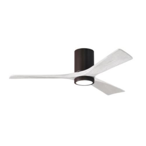 Matthews Fan 52-in 32W Irene LK Ceiling Fan w/ LED Light Kit, DC, 6-Speed, 3-White Blades, Bronze