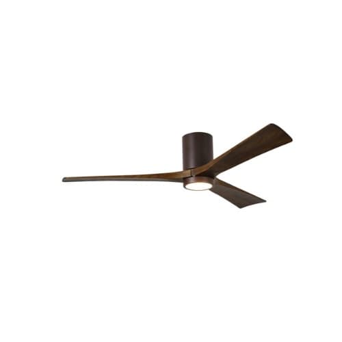 Matthews Fan 60-in 30W Irene-3HLK Ceiling Fan w/Light, DC, 6-Speed, 3-Walnut Blades, Textured Bronze