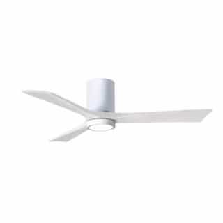52-in 32W Irene LK Ceiling Fan w/ LED Light Kit, DC, 6-Speed, 3-White Blades, White