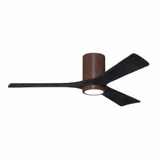 52-in 32W Irene-3H Ceiling Fan w/ Light Kit, Black Blades, Walnut