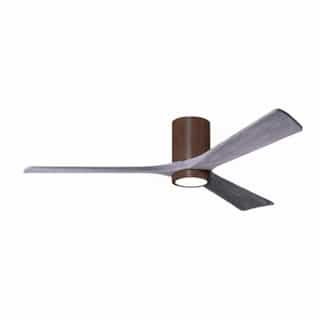 60-in 30W Irene-3H Ceiling Fan w/ Light Kit, Barn Wood Blades, Walnut