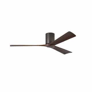 42-in 17W Irene-3H Ceiling Fan w/Remote, DC, 6-Speed, 3-Walnut Blades, Textured Bronze