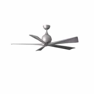 Matthews Fan 60-in 31W Irene-5 Ceiling Fan w/Remote, DC, 6-Speed, 5-Barn Wood Blades, Brushed Nickel