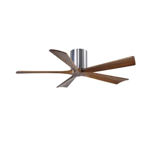Matthews Fan 42-in 25W Irene-5H Ceiling Fan w/Remote, DC, 6-Speed, 5-Walnut Blades, Polished Chrome