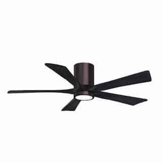 Matthews Fan 52-in 31W Irene-5H Ceiling Fan w/ Light Kit, Black Blades, Bronze