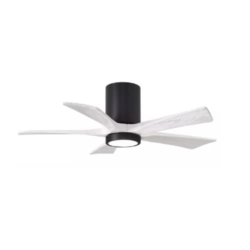 Matthews Fan 42-in 32W Irene Ceiling Fan w/ LED Light Kit, DC, 6-Speed, 5-White Blades, Black