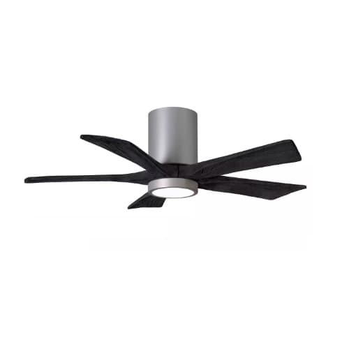 Matthews Fan 60-in 31W Irene Ceiling Fan w/ LED Light Kit, DC, 6-Speed, 5-Black Blades, Nickel