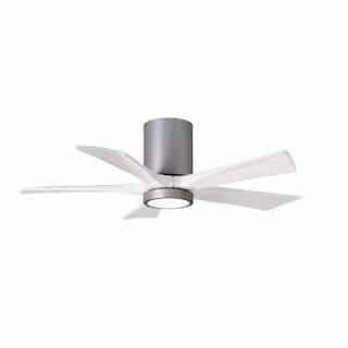 Matthews Fan 60-in 31W Irene Ceiling Fan w/ LED Light Kit, DC, 6-Speed, 5-White Blades, Nickel