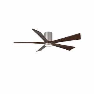 Matthews Fan 42-in 31W Irene-5HLK Ceiling Fan w/Light, DC, 6-Speed, 5-Walnut Blades, Brushed Nickel
