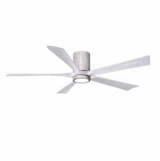 60-in 30W Irene-5H Ceiling Fan w/ Light Kit, White Blades, Barn Wood