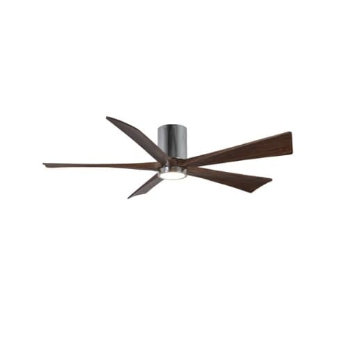 Matthews Fan 42-in 31W Irene-5HLK Ceiling Fan w/Light, DC, 6-Speed, 5-Walnut Blades, Polished Chrome